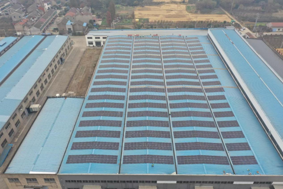 Changzhou Wujin Wenyu Machinery accessories factory distributed photovoltaic project connected to the grid